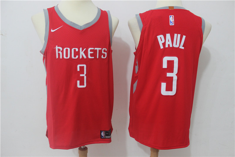 Men Houston Rockets #3 Paul Red Game Nike NBA Jerseys